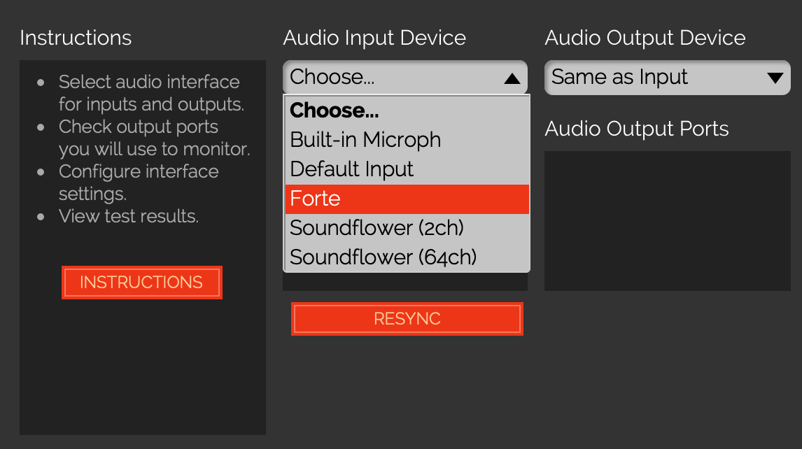 audio input